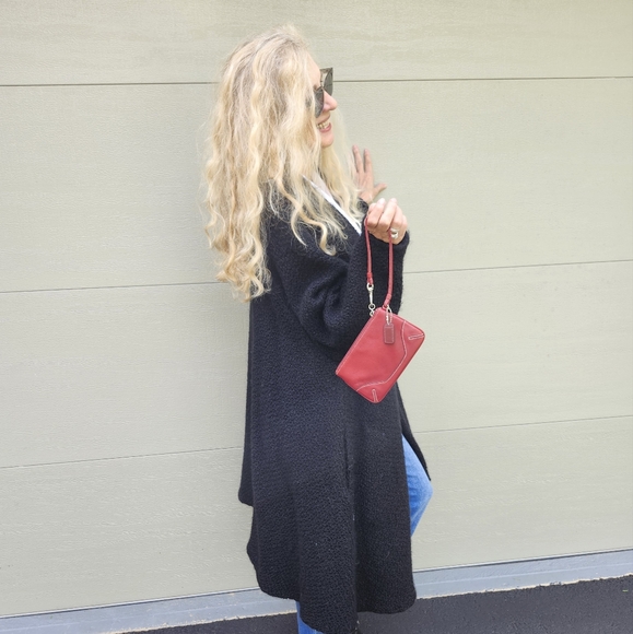 SOLD COACH New Scarlet Kristin Woven Leather Hobo & Wrislet $180 - Picture 5 of 15